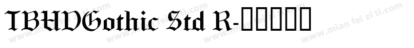 TBUDGothic Std R字体转换